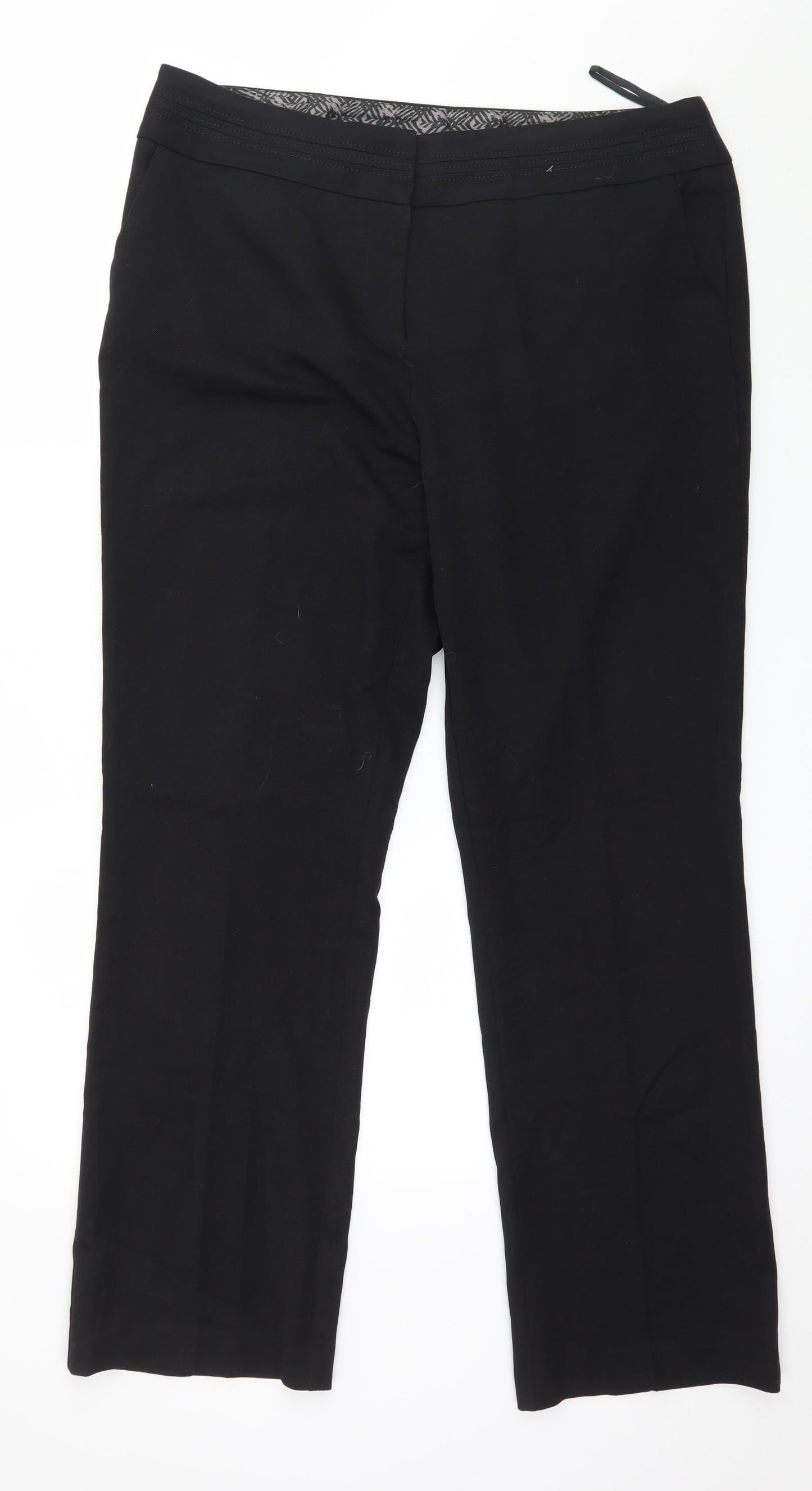 Preworn Womens Black   Trousers  Size 14 L30 in