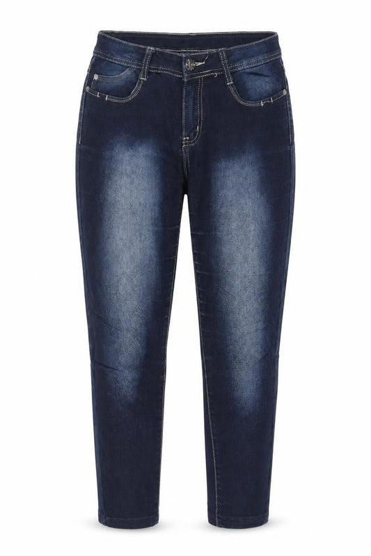 Preworn Womens Blue  Denim Tapered Jeans Size 34 in L26 in