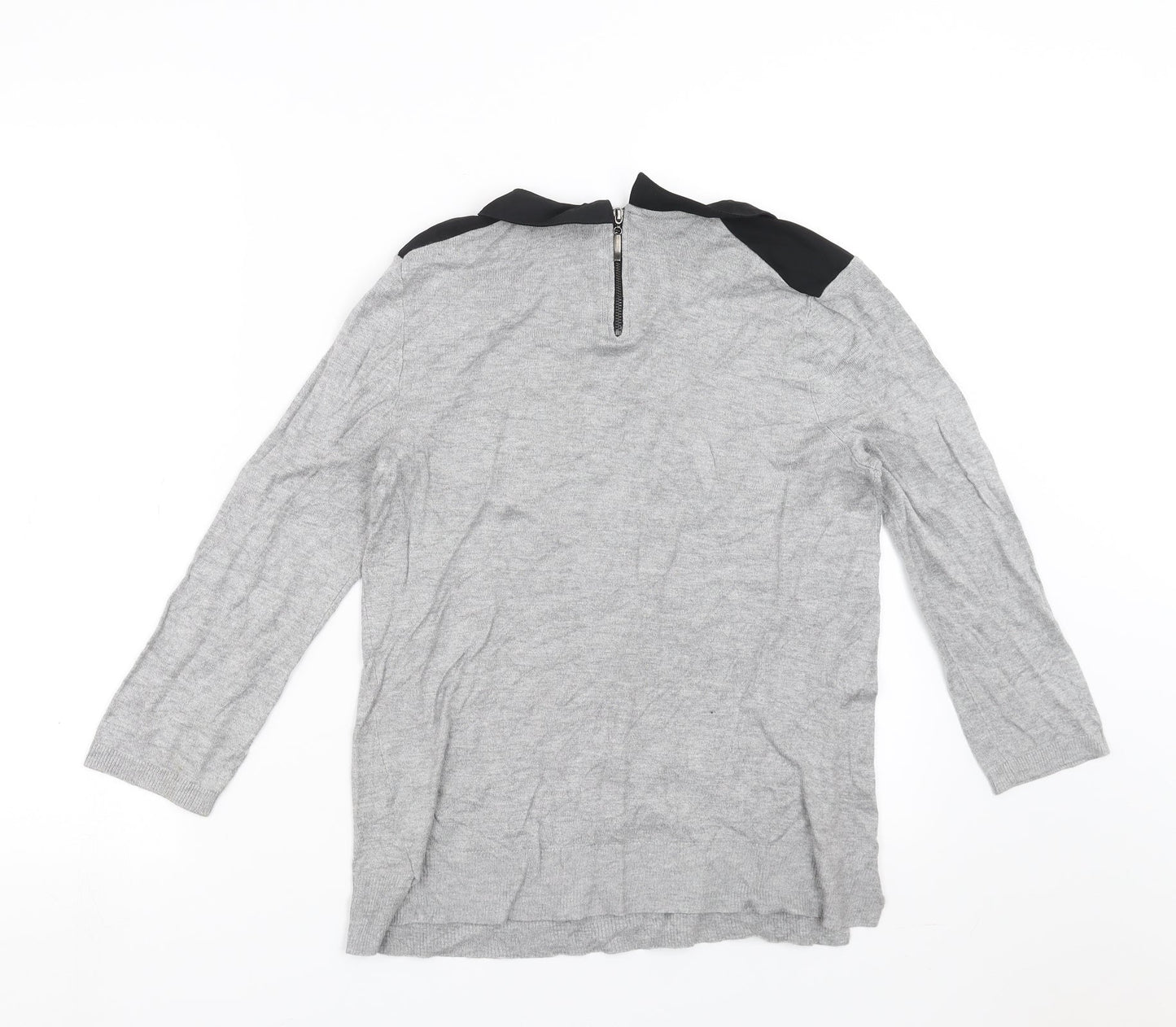 Papaya Womens Grey  Knit Pullover Jumper Size 10