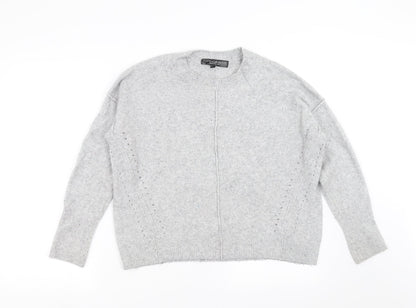 Preloved Topshop Womens Grey  Knit Pullover Jumper Size 8 - Front