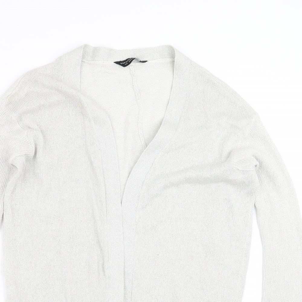 Dorothy Perkins Womens Silver  Knit Cardigan Jumper Size 10