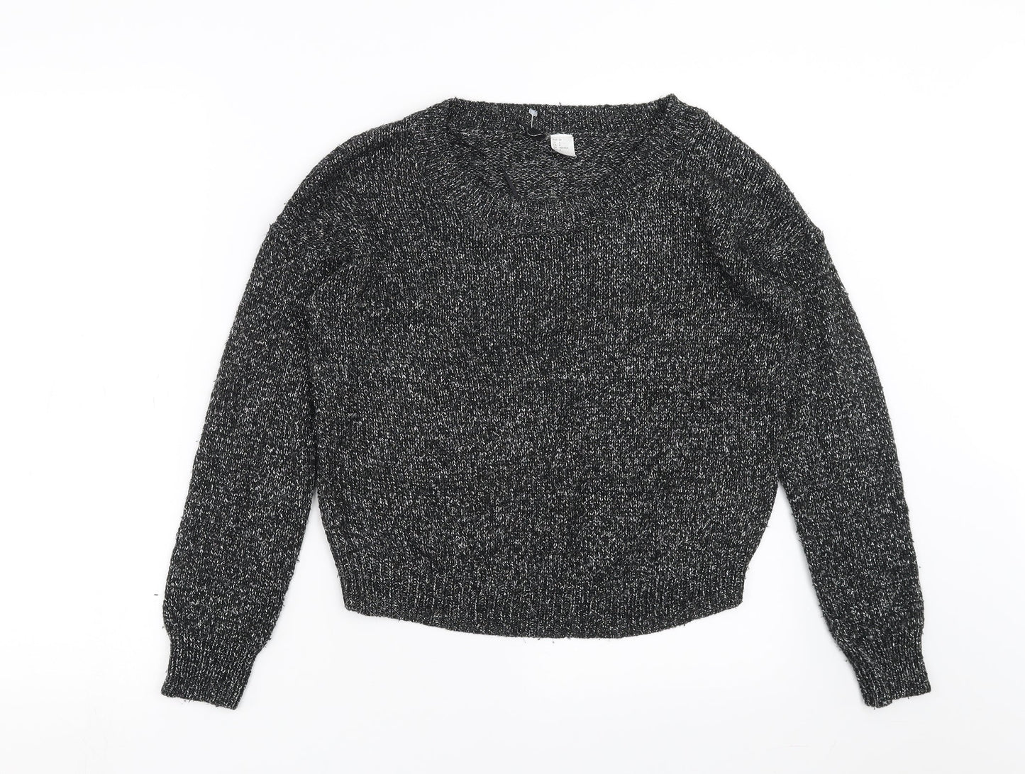 Divided by H&M Womens Black  Knit Pullover Jumper Size 8