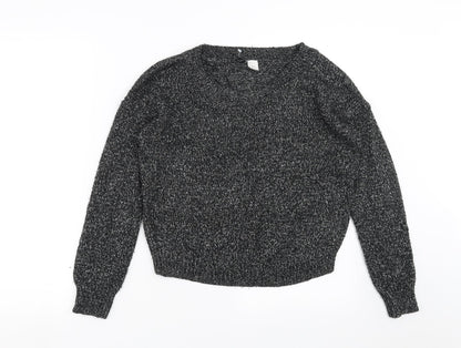 Divided by H&M Womens Black  Knit Pullover Jumper Size 8