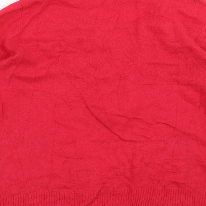 Lakeland Womens Red  Knit Pullover Jumper Size 12