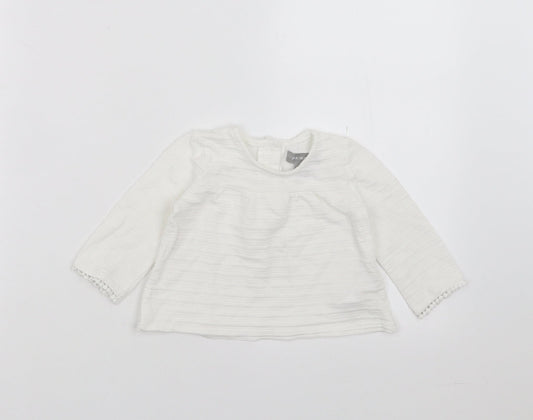 Primark Girls White   Basic T-Shirt Size 6-9 Months