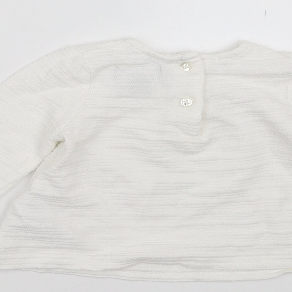 Primark Girls White   Basic T-Shirt Size 6-9 Months