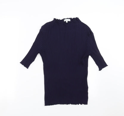 Warehouse Womens Blue   Basic T-Shirt Size 16