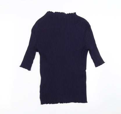 Warehouse Womens Blue   Basic T-Shirt Size 16