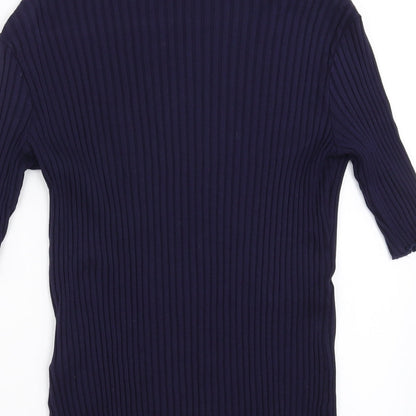 Warehouse Womens Blue   Basic T-Shirt Size 16