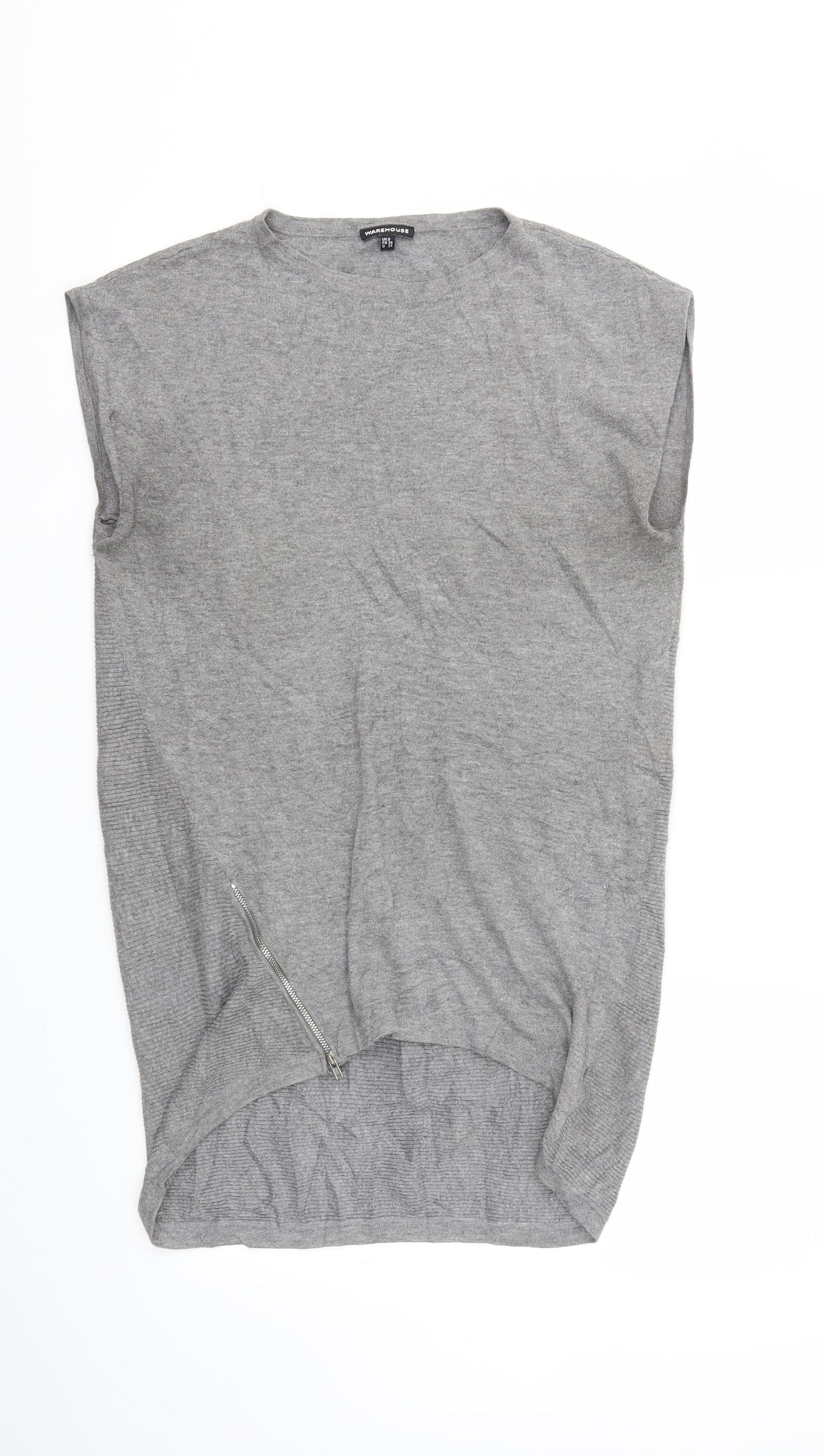 Warehouse Womens Grey   Jumper Dress  Size 8