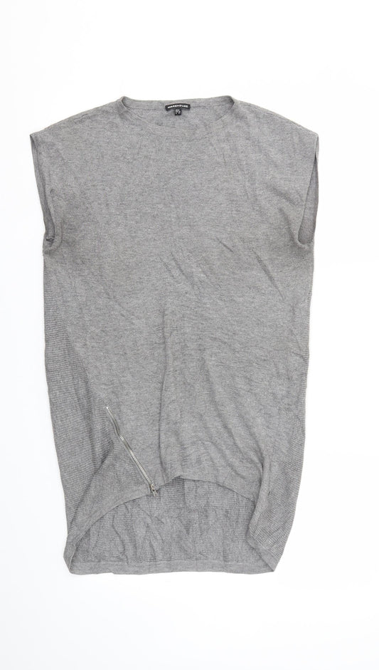 Warehouse Womens Grey   Jumper Dress  Size 8