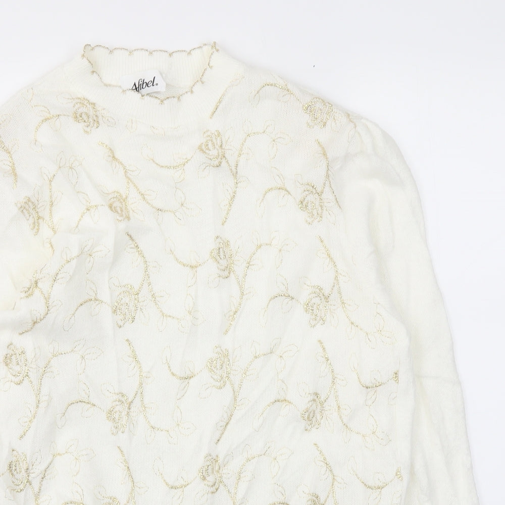 Afibel Womens Ivory   Pullover Jumper Size 16