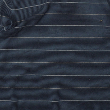 Preloved M&S Mens Blue Striped  Pullover Sweatshirt Size L - Label