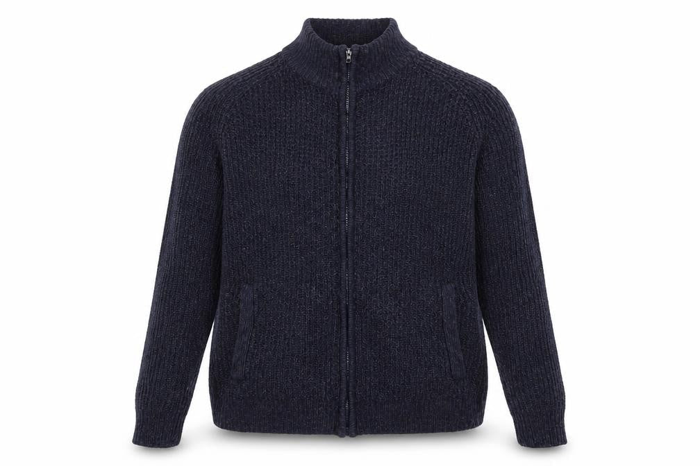 George Mens Blue   Full Zip Jumper Size M