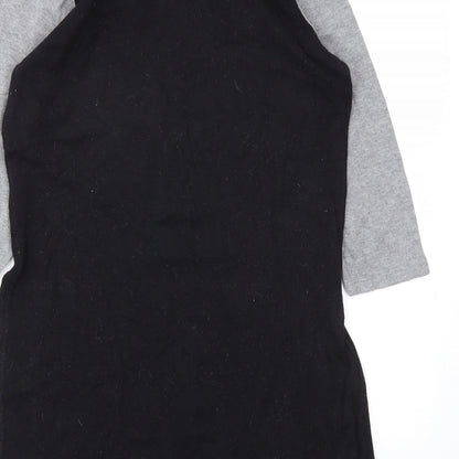 Next Womens Black Houndstooth  A-Line  Size 10