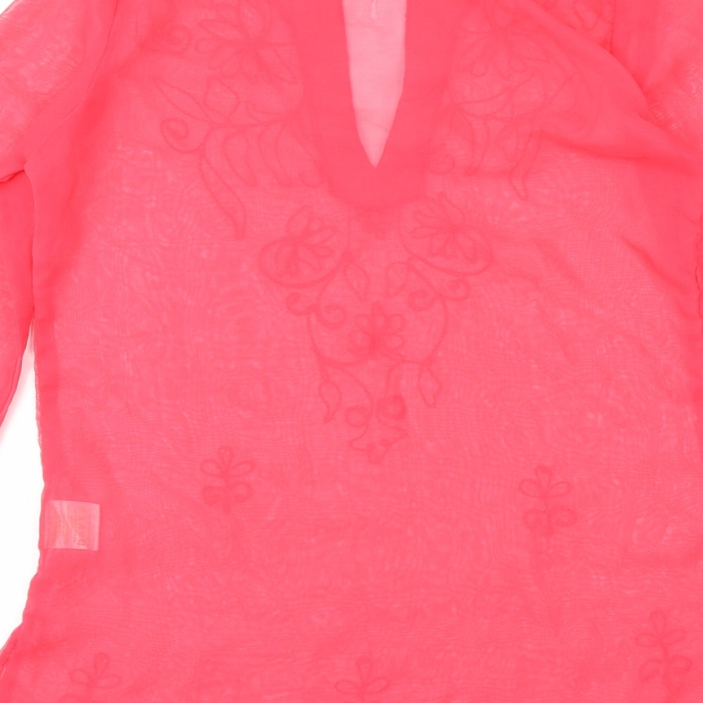 Primark Womens Pink   Basic T-Shirt Size 10  - over swimming costume dress