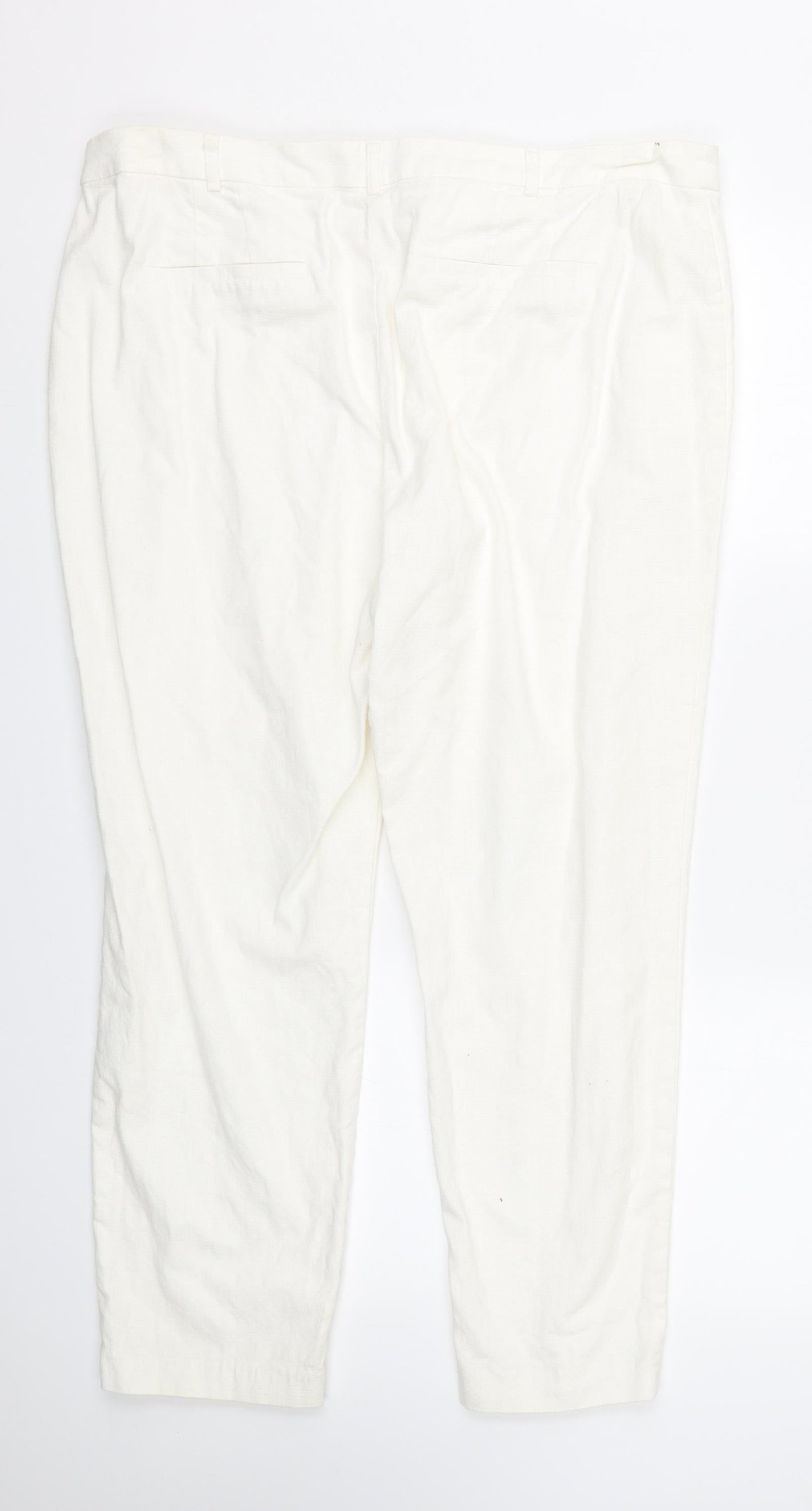 NEXT Womens White   Trousers  Size 18 L24.5 in - Workwear