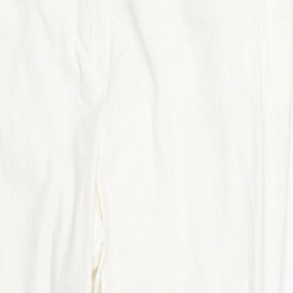 NEXT Womens White   Trousers  Size 18 L24.5 in - Workwear