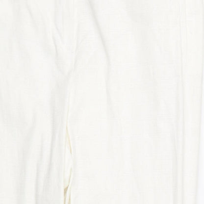 NEXT Womens White   Trousers  Size 18 L24.5 in - Workwear