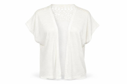 Dorothy Perkins Womens White Floral  Cardigan Jumper Size L