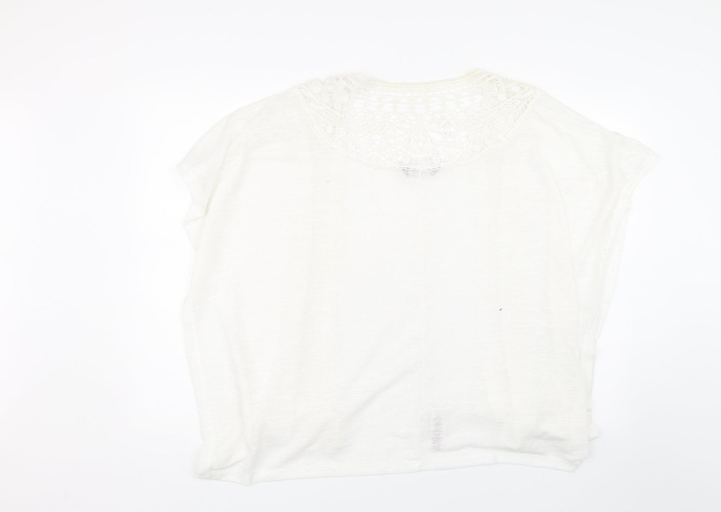 Dorothy Perkins Womens White Floral  Cardigan Jumper Size L