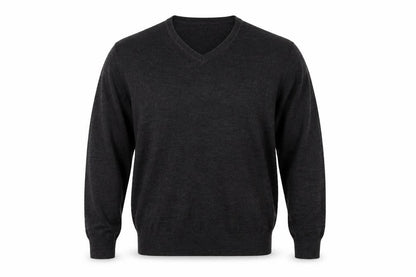 Front view of Easy men’s grey jumper, size XL