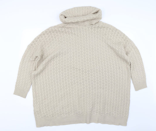 H&M Womens Brown  Knit Pullover Jumper Size S