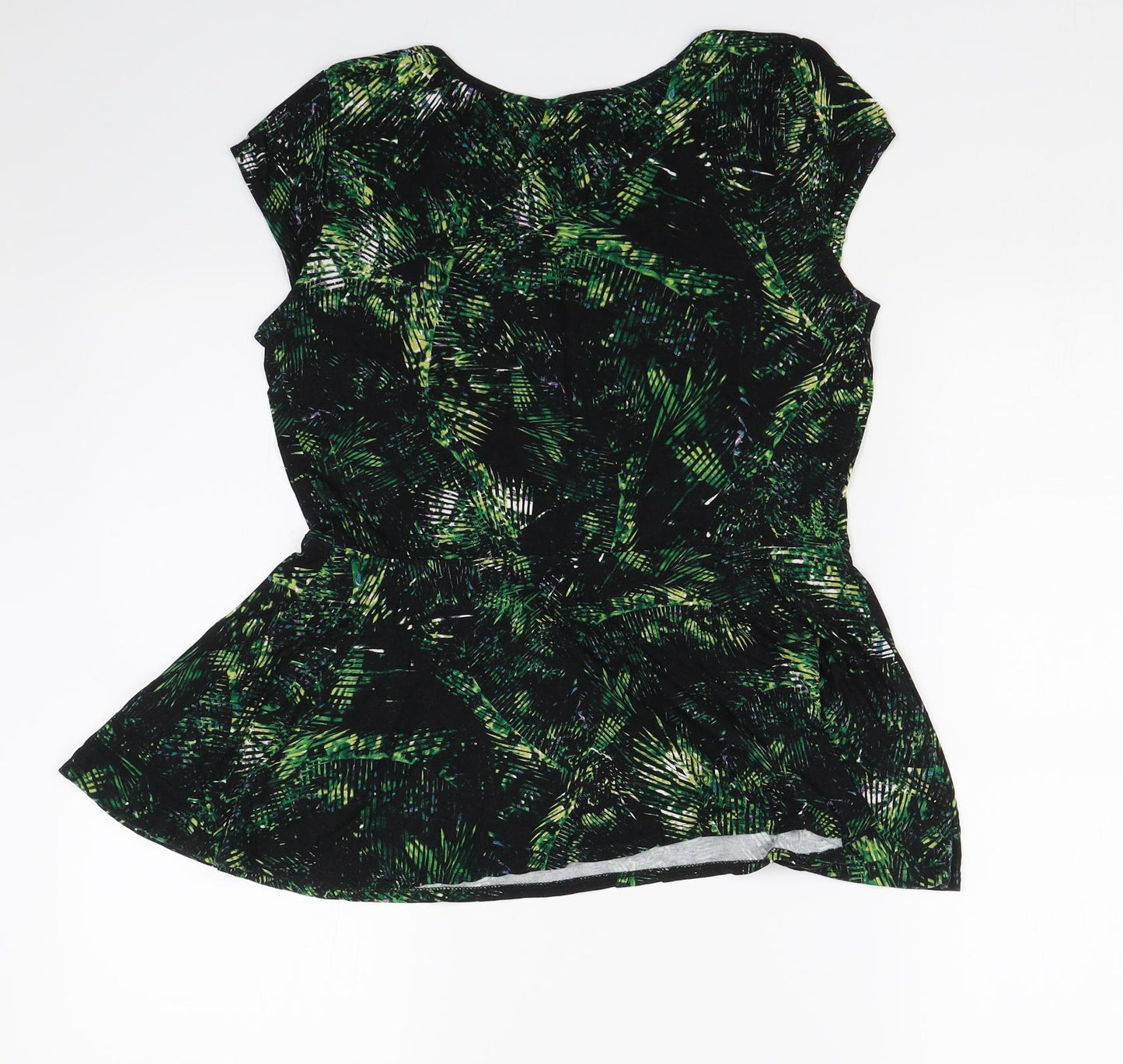 George Womens Black Floral  Basic T-Shirt Size 10  - summer