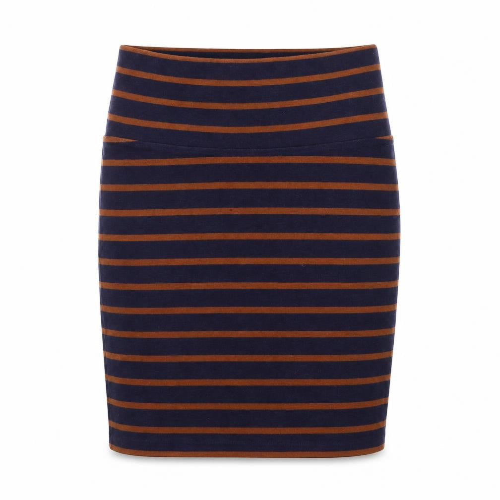 XXI Womens Blue Striped  Straight & Pencil Skirt Size M