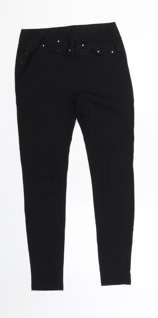 LD stye Womens Black   Trousers  Size M L25.5 in