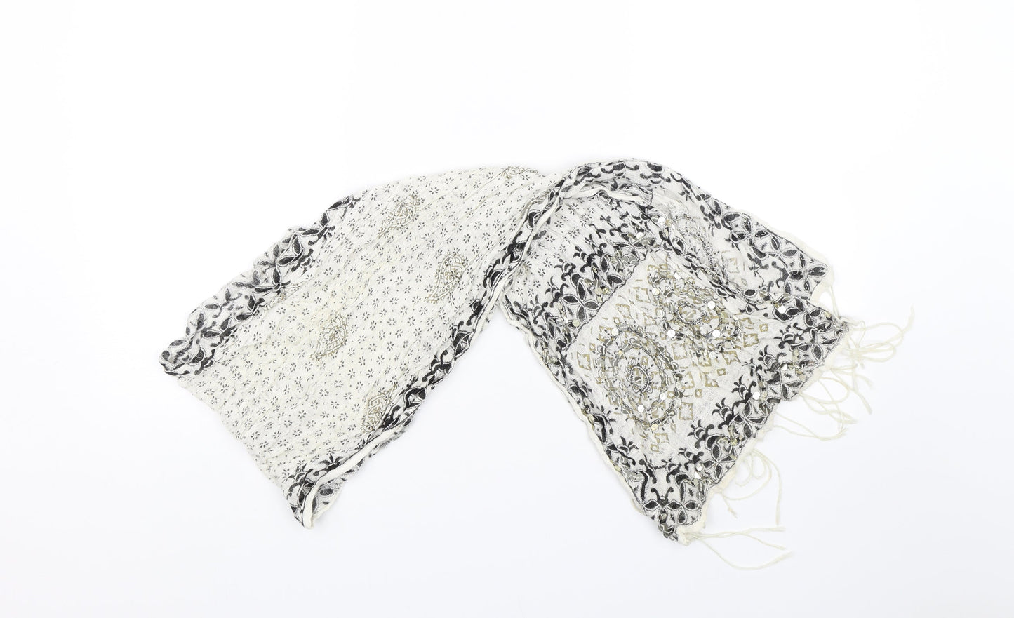 Matalan Womens White Floral   Scarf
