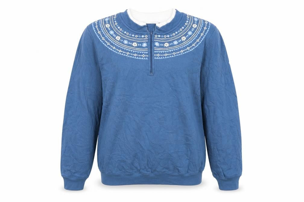 Blair Womens Blue Argyle/Diamond  Pullover Jumper Size L