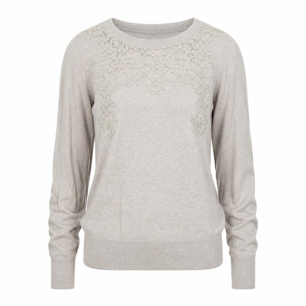 Topshop Womens Brown Floral  Pullover Jumper Size 8