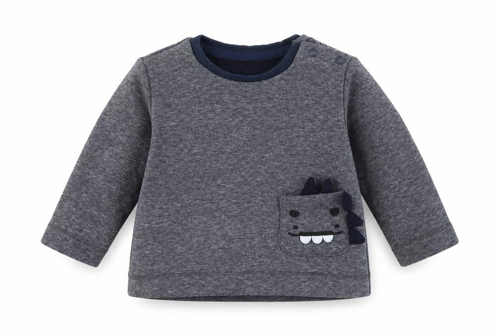George Baby Grey   Pullover Jumper Size 3-6 Months  - Dinosaur