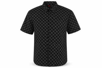 Cutting Edge Mens Black Check   Button-Up Size M