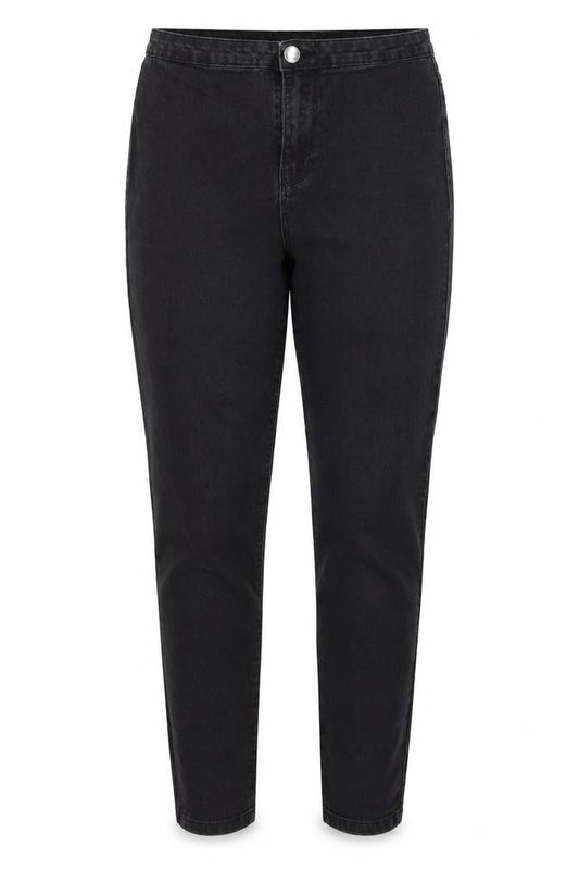 Front view of Denim Co women’s black skinny jeans, size UK 12, 26-inch leg