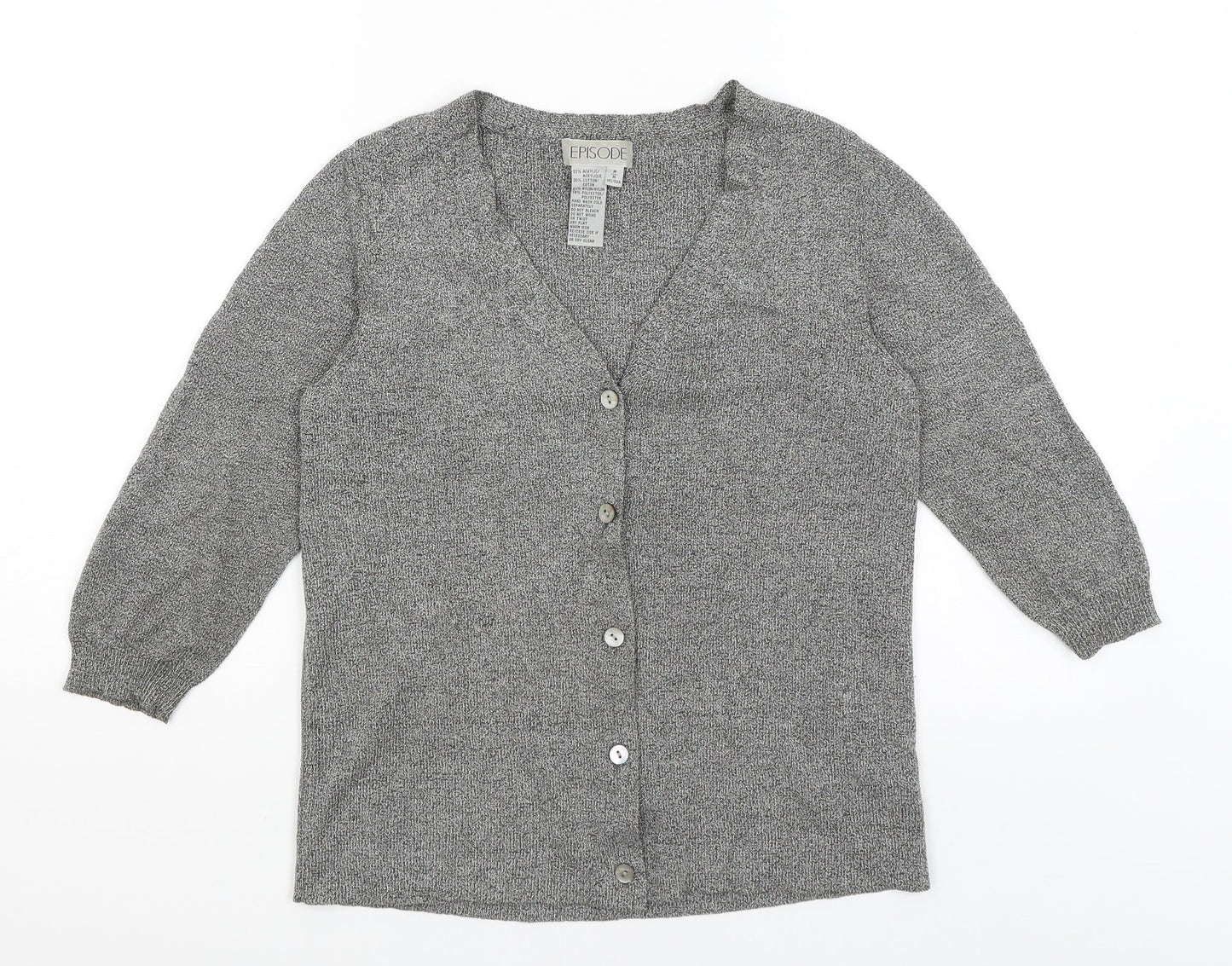 Episode Womens Grey   Cardigan Jumper Size M