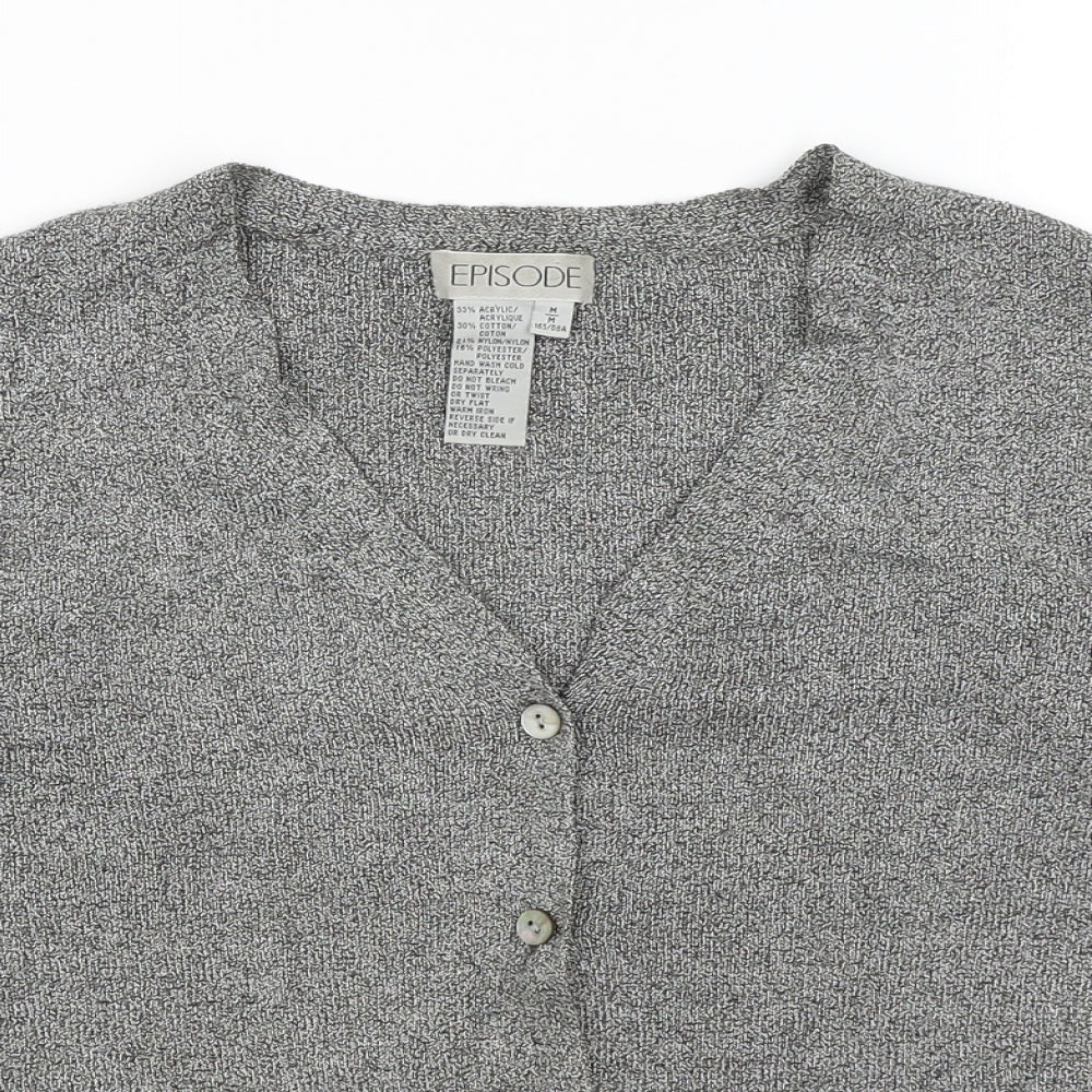 Episode Womens Grey   Cardigan Jumper Size M