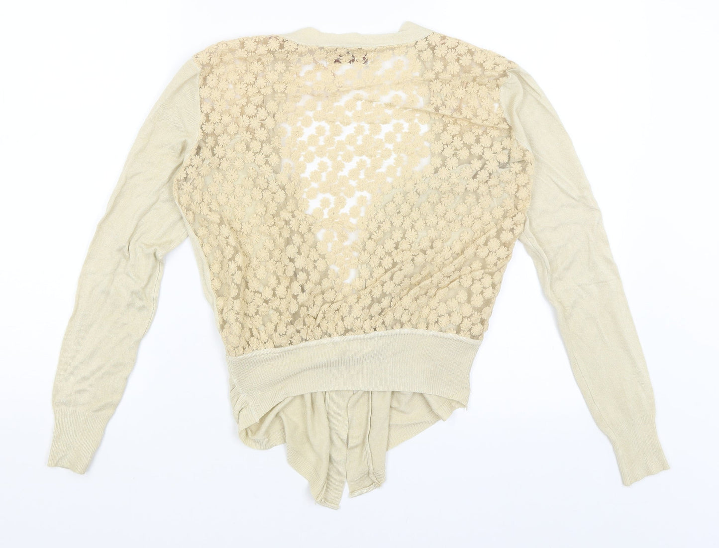 Mixumi Womens Gold   Wrap Jumper Size M