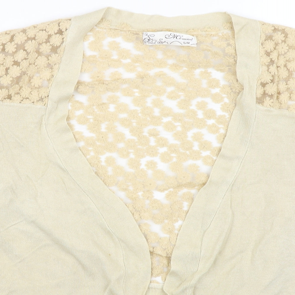Mixumi Womens Gold   Wrap Jumper Size M
