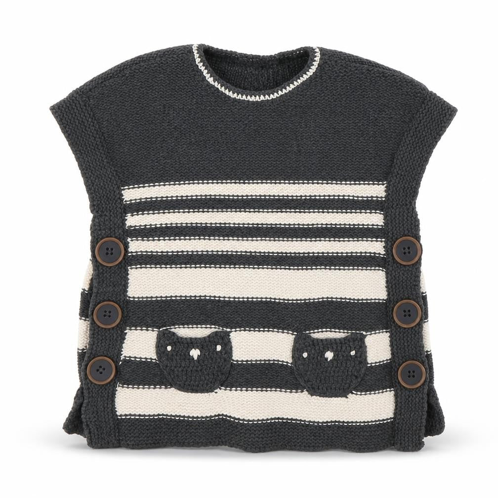 NEXT Baby Grey Striped  Pullover Jumper Size 9-12 Months
