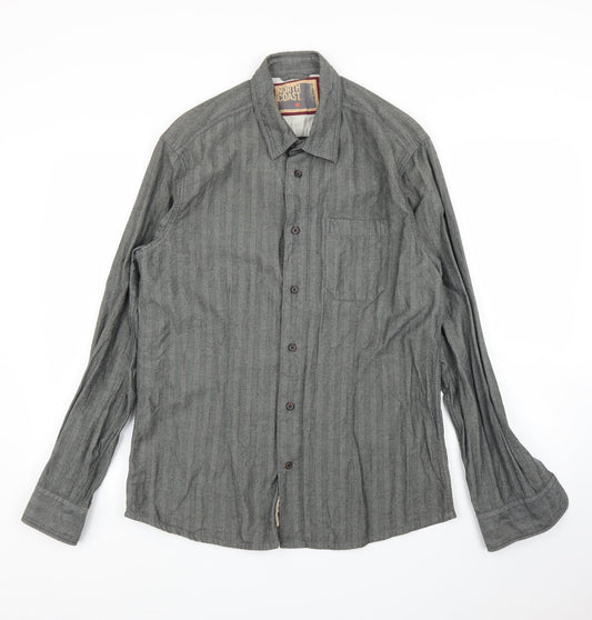 M&S Mens Grey    Button-Up Size M