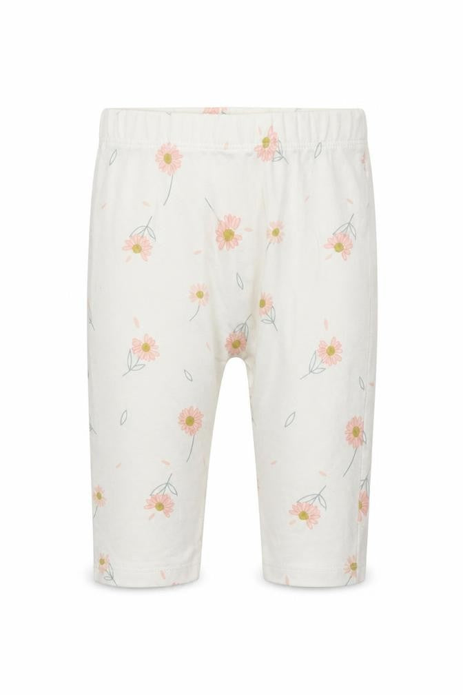 George Girls Beige Floral  Capri Leggings Size 3-6 Months