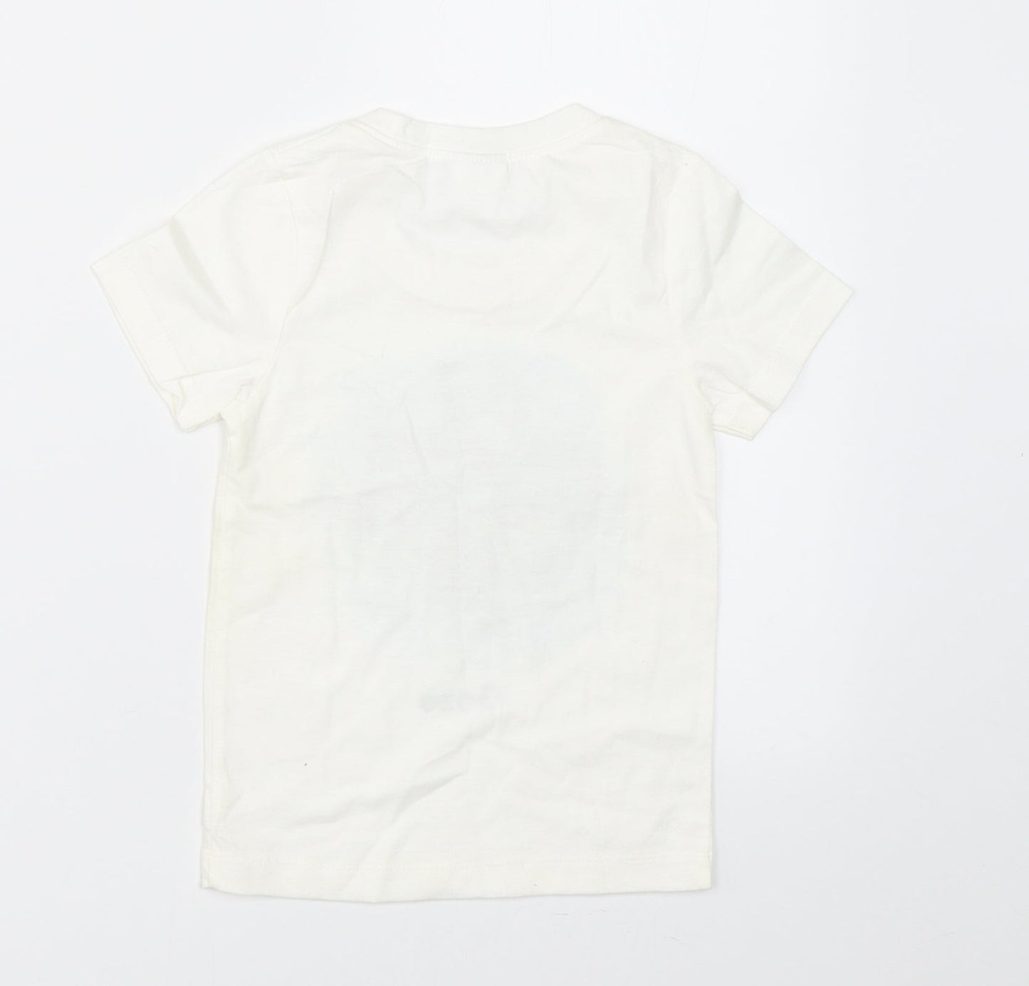 Preworn Boys White   Basic T-Shirt Size XS  - dolphin