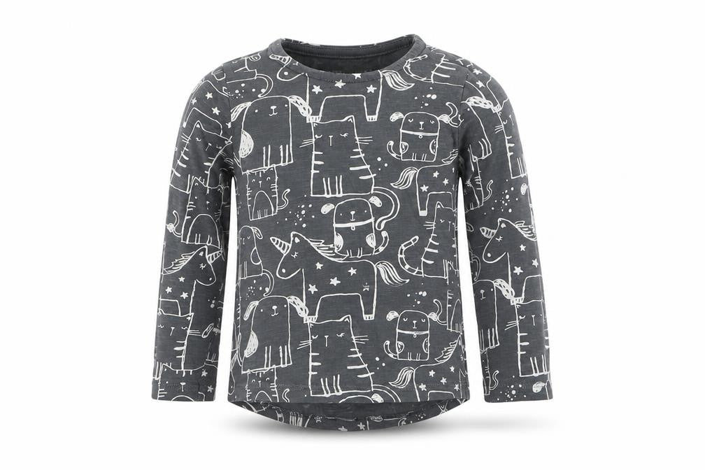 F&F Girls Grey   Basic T-Shirt Size 12-18 Months