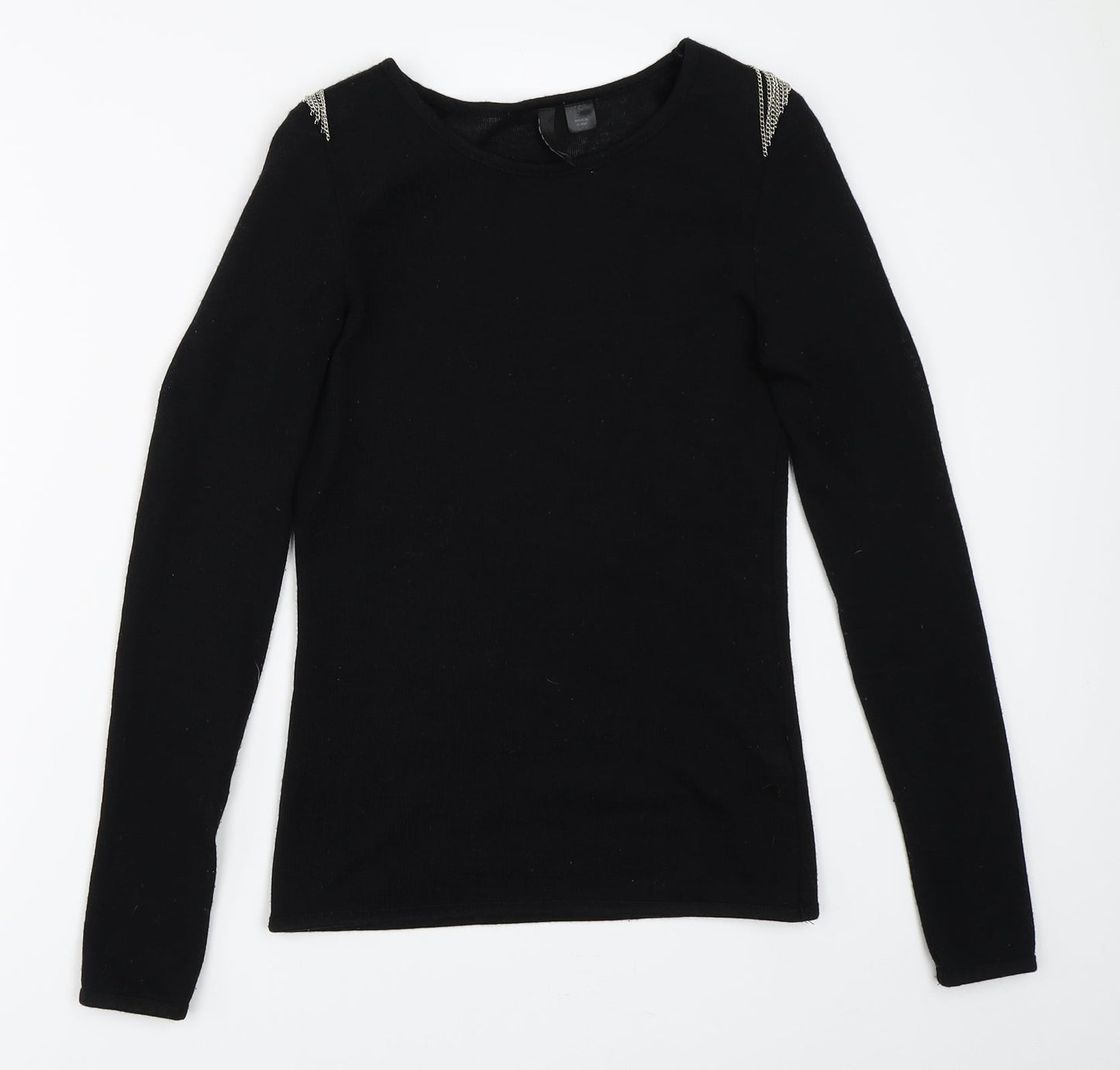 H&M Womens Black   Pullover Jumper Size 10