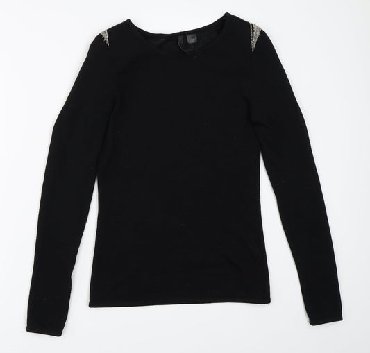 H&M Womens Black   Pullover Jumper Size 10