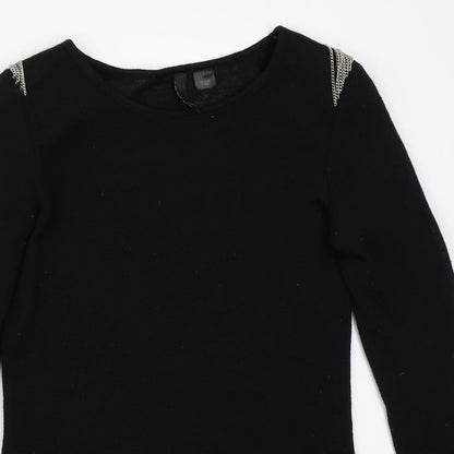 H&M Womens Black   Pullover Jumper Size 10