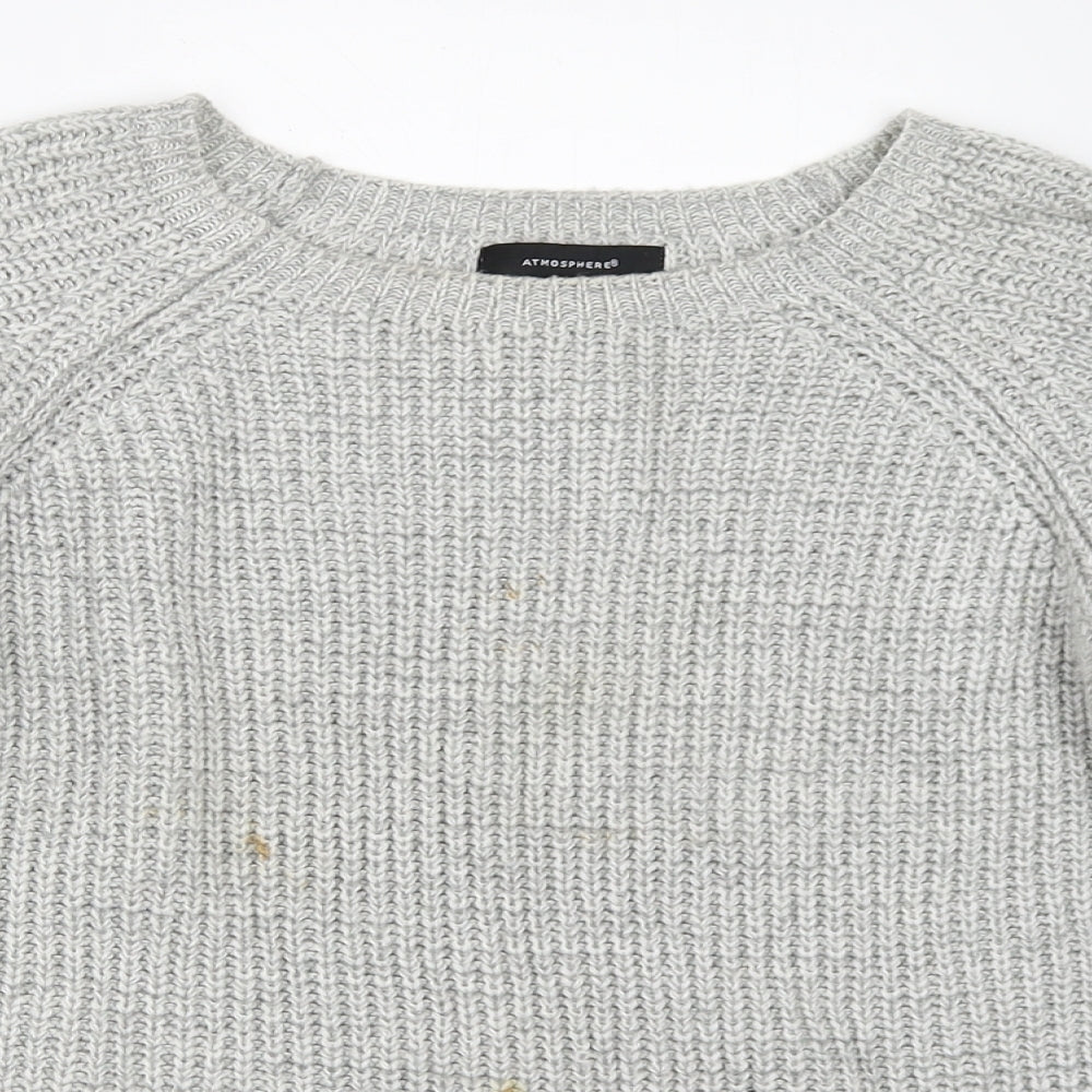Atmosphere Womens Grey   Pullover Jumper Size 8