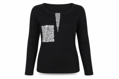 Dima Fashion Womens Black   Pullover Jumper Size S
